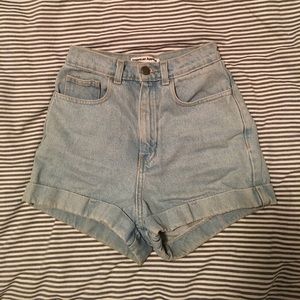 American apparel jean shorts